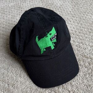 100% Cotton Head Shots by Kc Caps Baseball Hat "West End" with Toothy Green Dog